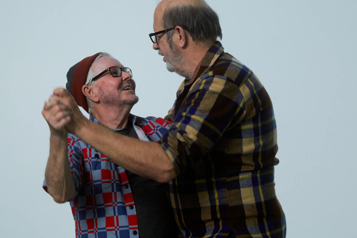 Two folks from LA LGBT Center dancing