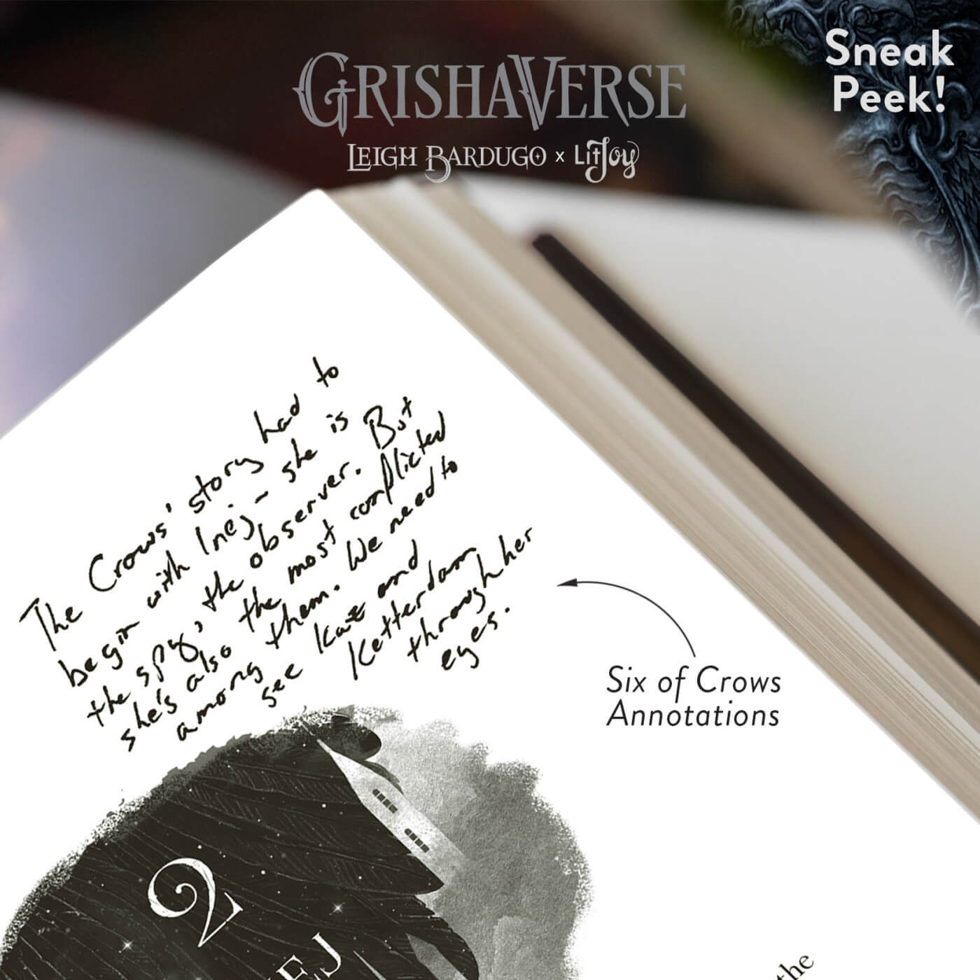 Leigh Bardugo annotations in Six of Crows sold by LitJoy