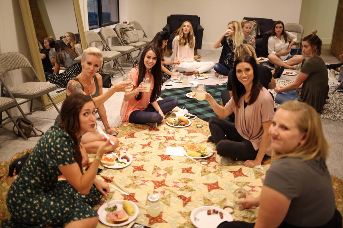 How to Start a Book Club - dinner at book club
