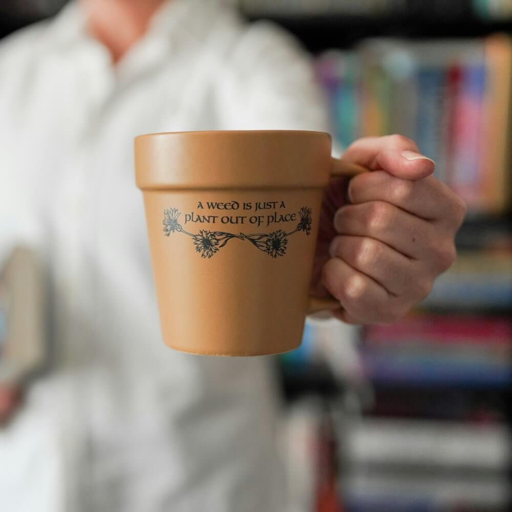 A River Enchanted Plant Mug looks like terra cotta pot
