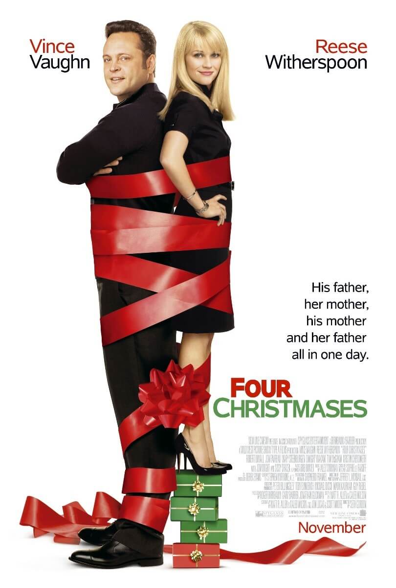 Four Christmases movie poster with Vince Vaughn and Reese Witherspoon