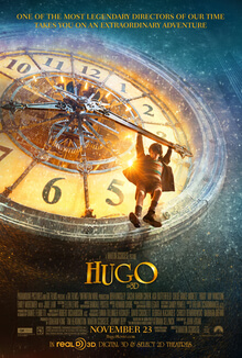 movie poster for the 2011 movie Hugo from 