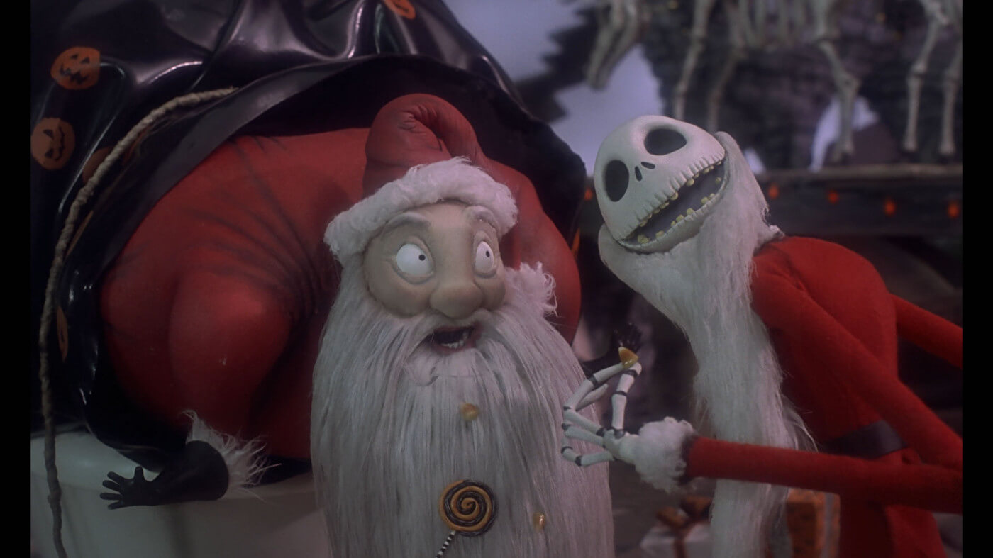 Jack and Sandy Claws (Santa Claus) from A Nightmare before Christmas