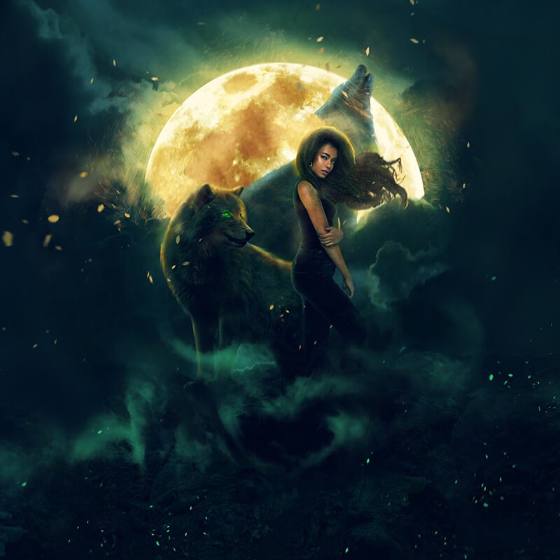 The Mortal Instruments fan art - Luke as a wolf and Maia