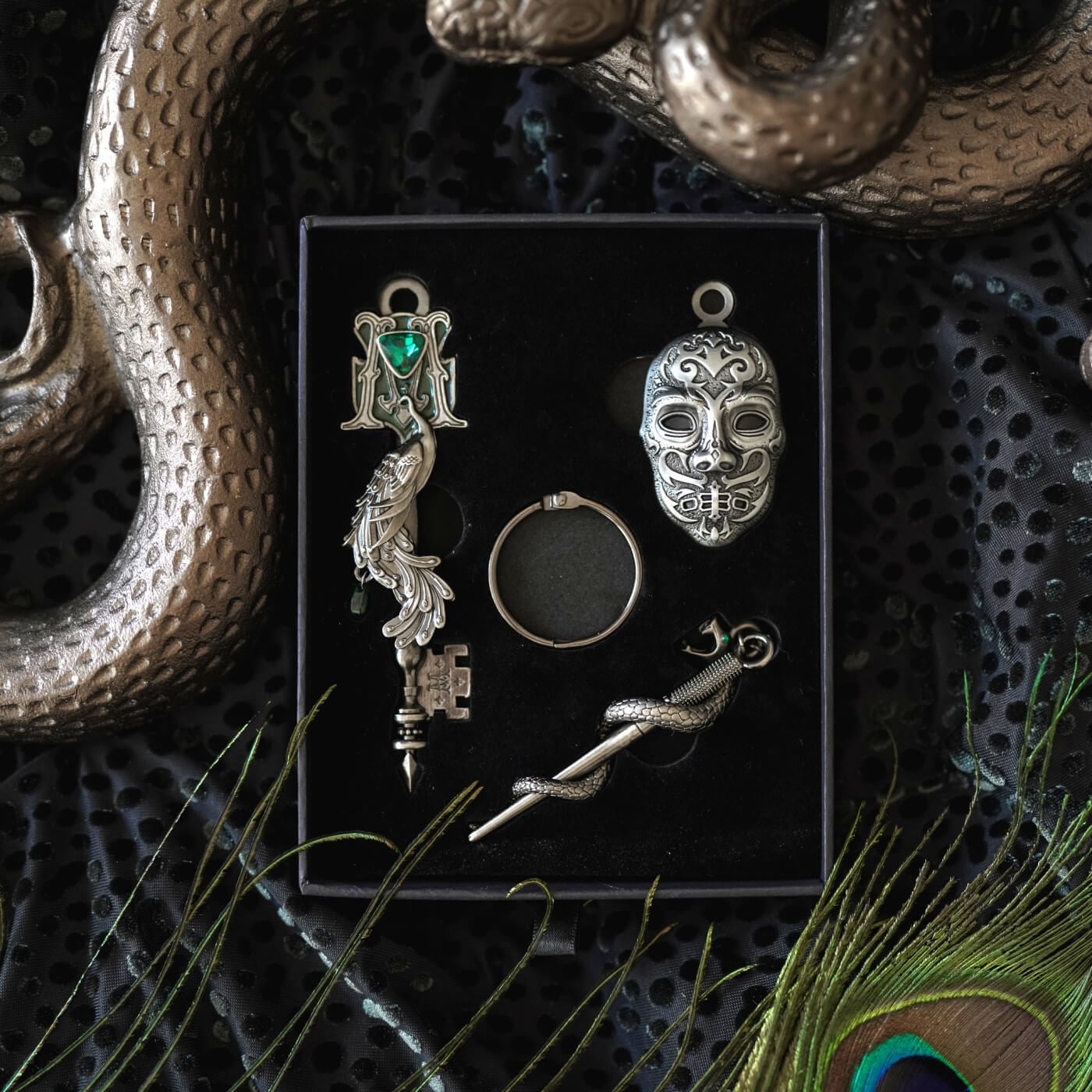 Dark Wizard Manor Key collectible magical key with charms
