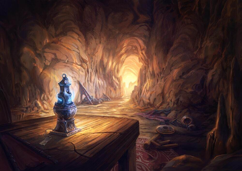 Kirin Caves front endpapers from book 3 of DOSAB Special Edition Box Set sold by LitJoy Crate