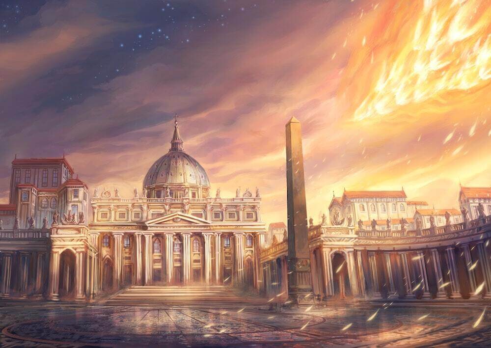 Vatican City back endpapers from book 3 of DOSAB Special Edition Box Set sold by LitJoy Crate
