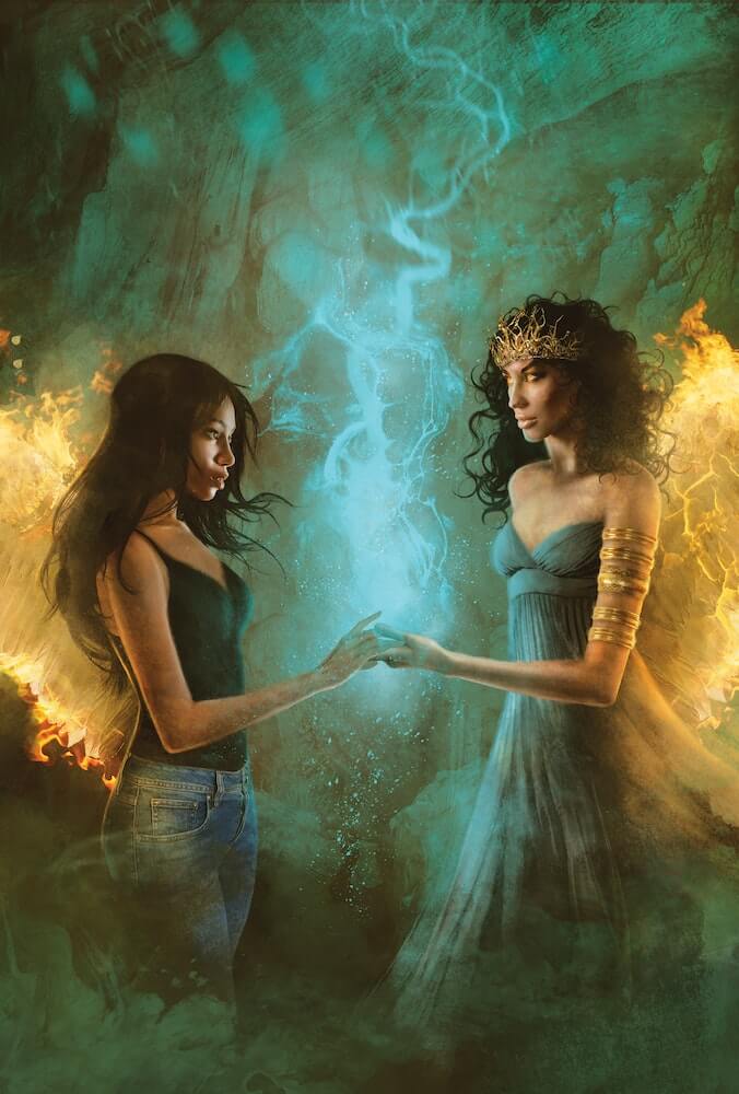 Scarab and Eliza in the Kirin Caves tip-in fan art from DOSAB box set sold by LitJoy Crate