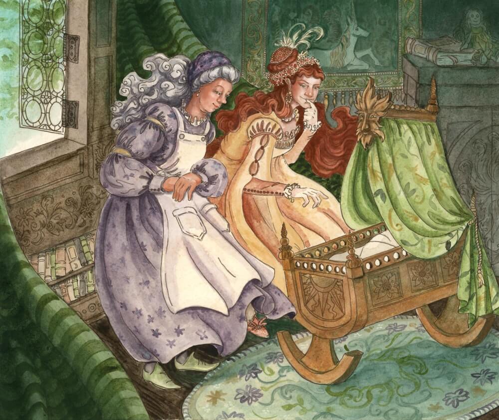 Fairy Lucinda gives baby Ella her special "gift;" Ella Enchanted fan art