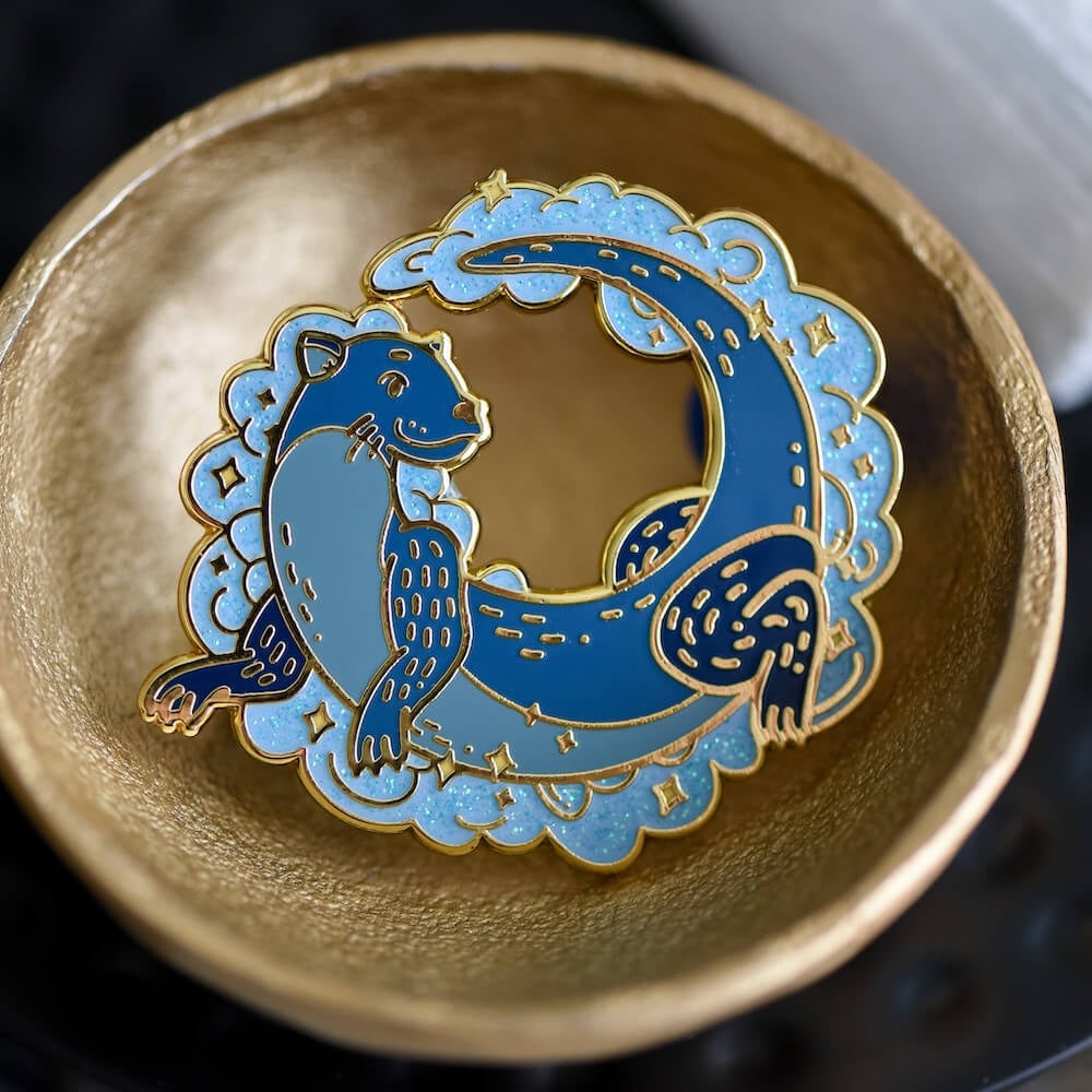 Otter Magical Animal Familiar enamel pin sold by LitJoy