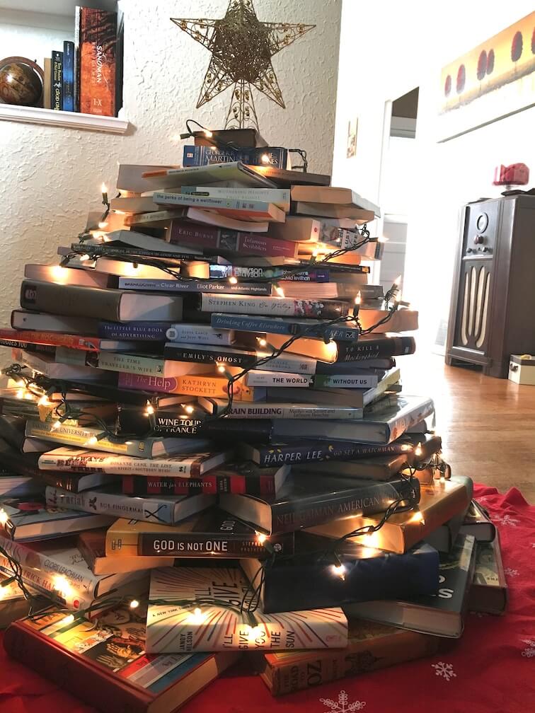 Bookish Festivus for the Rest of Us Book Tree
