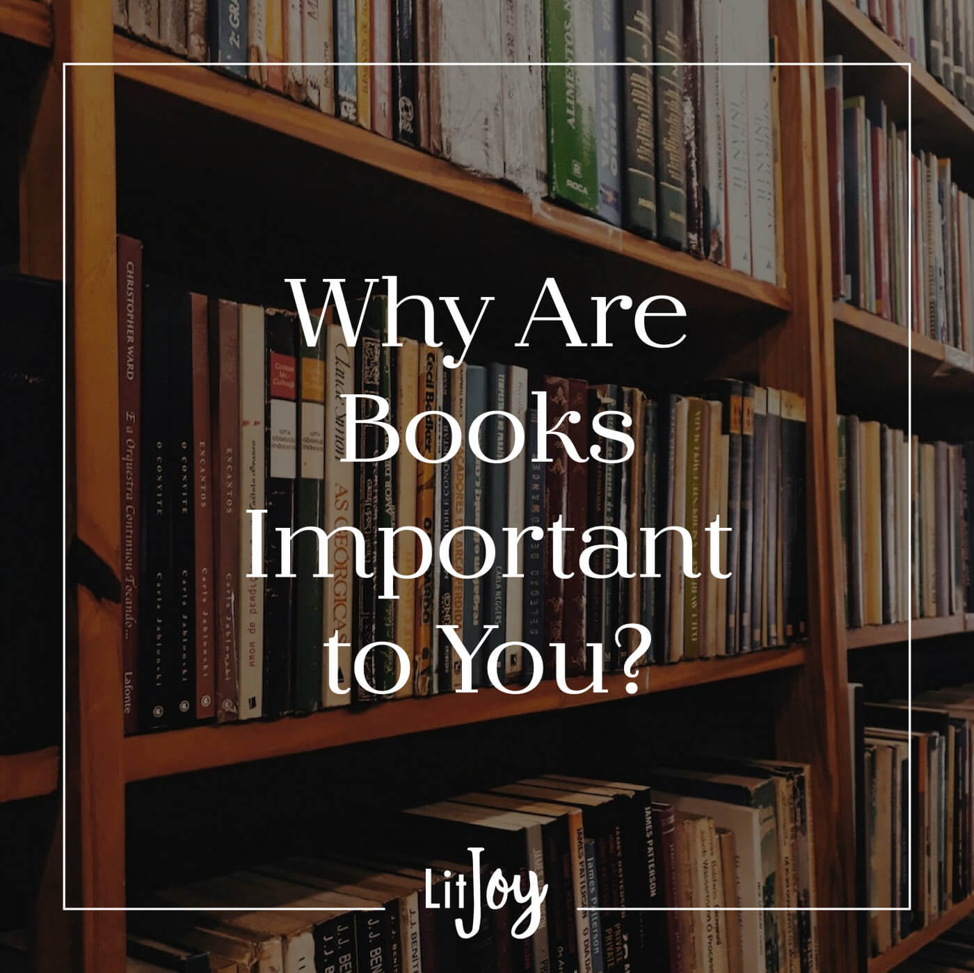 Win a FREE Box Set by telling us what you love  - Book shelf in background with words "Why Are Books Important to You?"