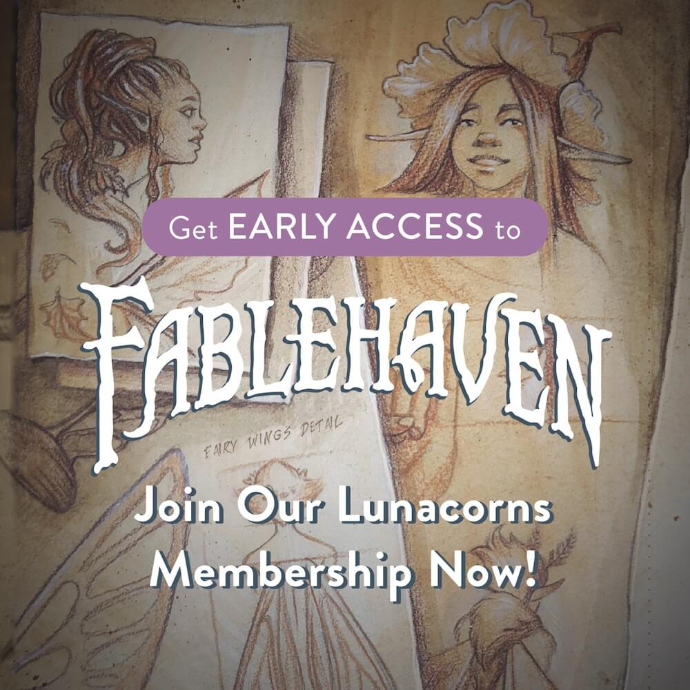Fablehaven Graphic for beach reads blog - join Lunacorns for early access