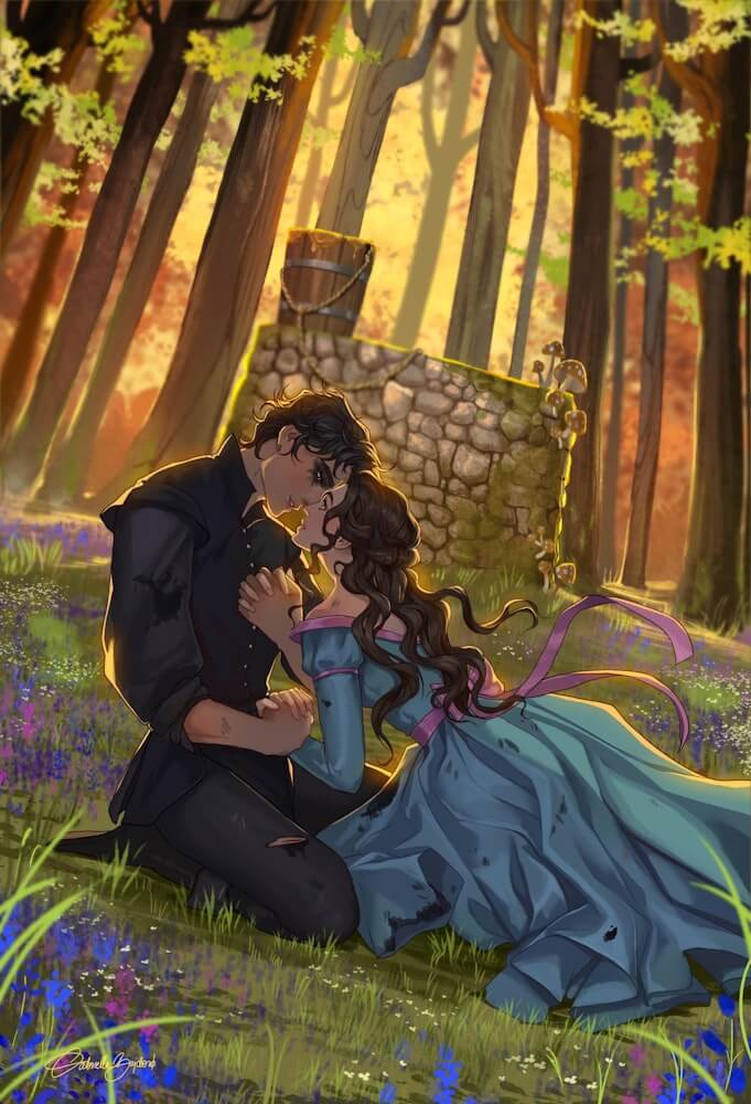 Jest and Cath by the Treacle Well; Heartless Fan Art