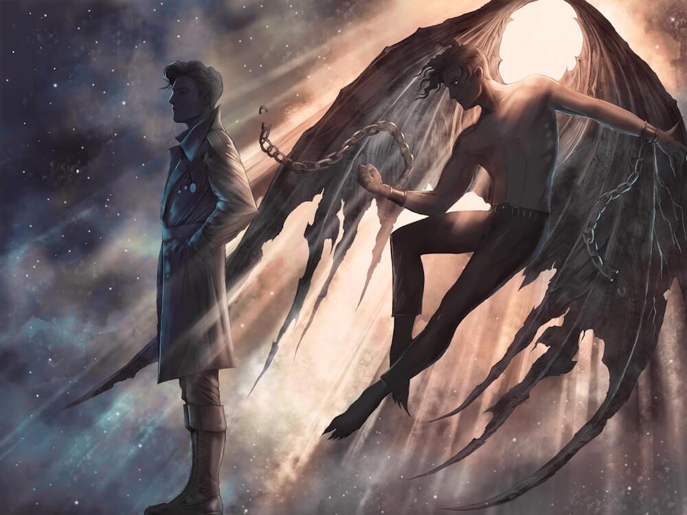 Grishaverse fanart depicting Nikolai with his demon form