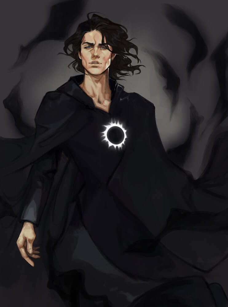 Grishaverse fanart depicting The Darkling in his full power