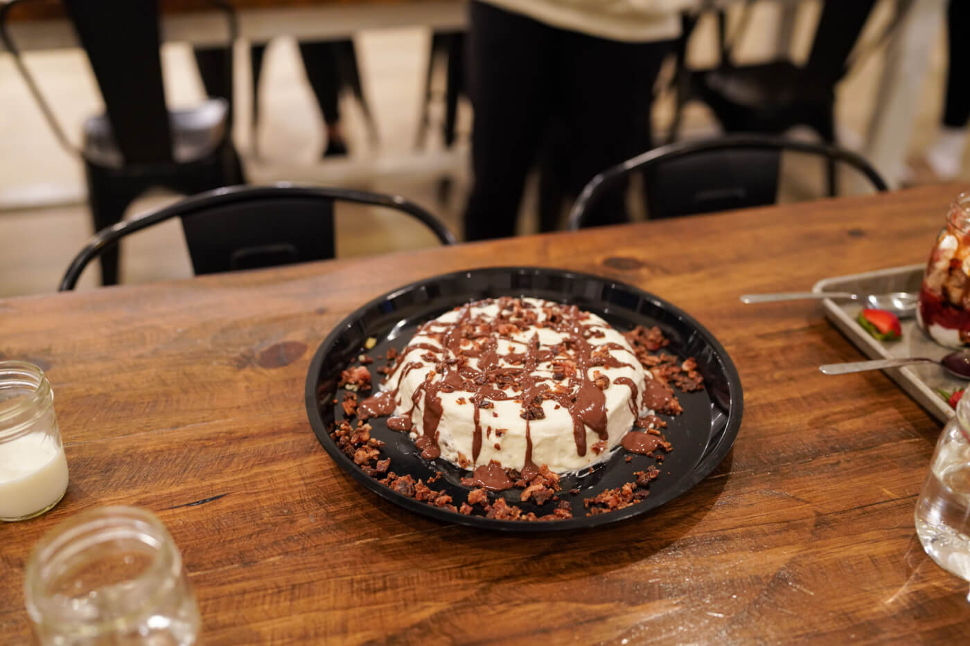 Maple Bacon Cake served as a cake