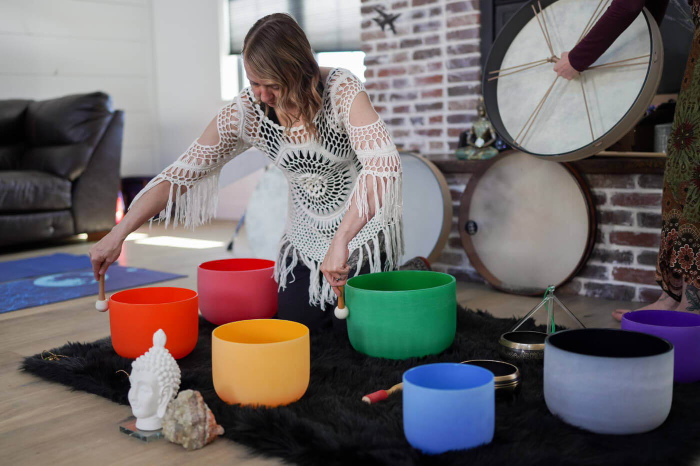 Sound bath at LitJoy's Top Gun Academy