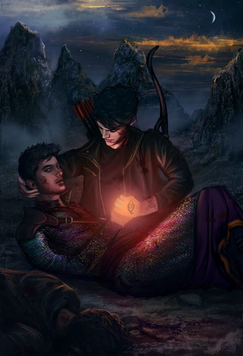 Alec shares his energy with Magnus - The Mortal Instruments fan art