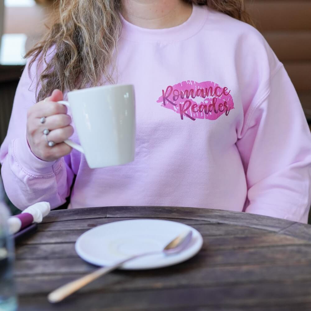 Romance Reader sweatshirt sold by LitJoy Crate