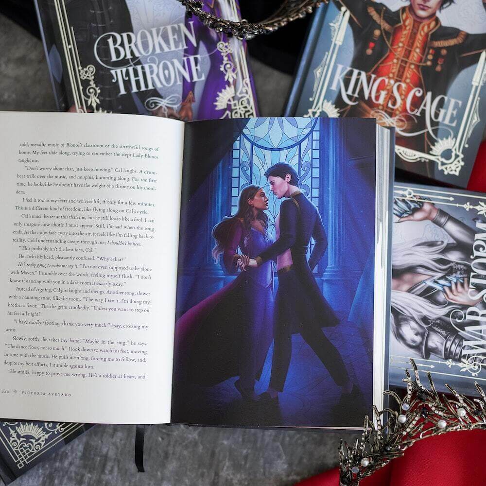 Red Queen fan art tip-in for The Red Queen Special Edition Box Set sold by LitJoy Crate
