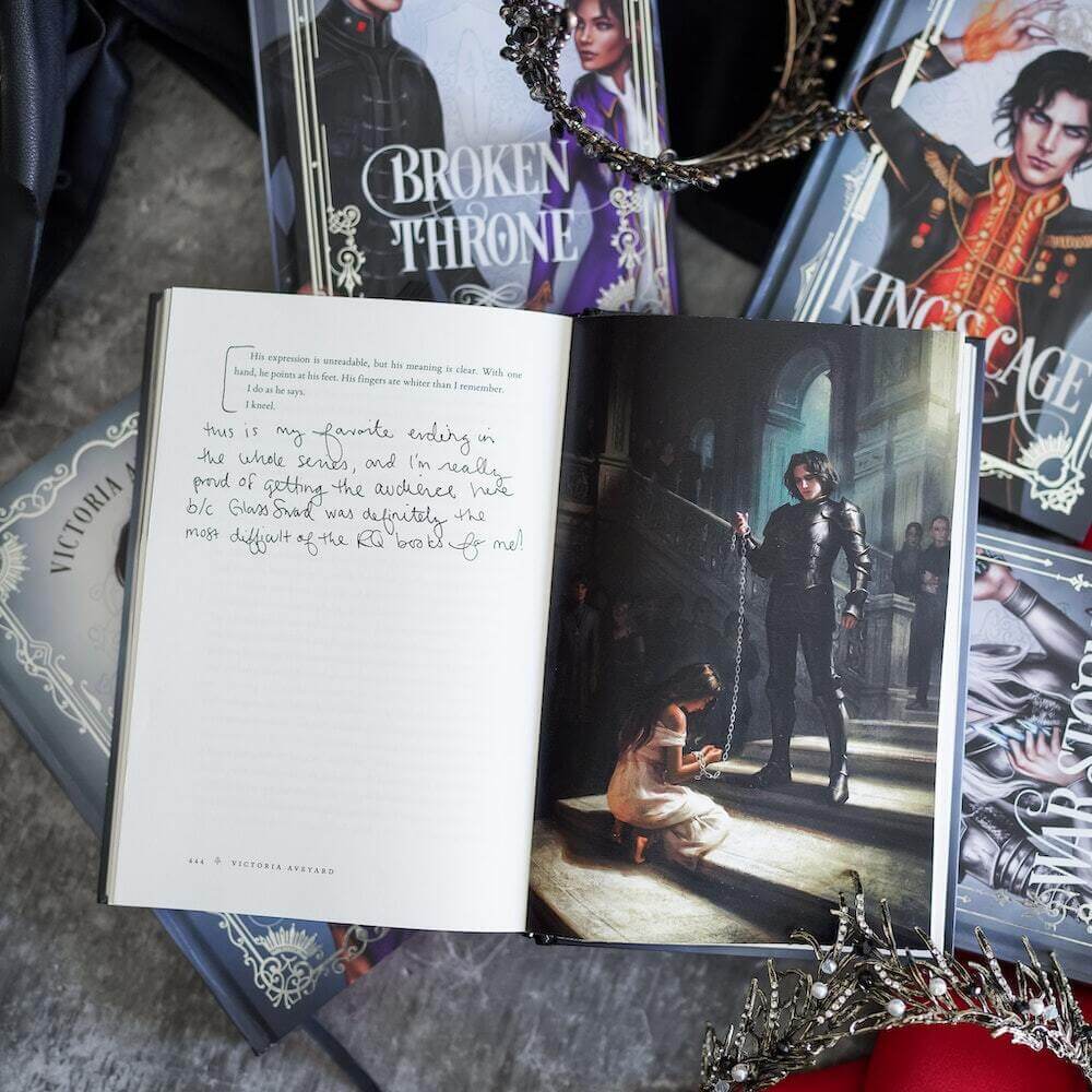 Red Queen fan art tip-in for The Red Queen Special Edition Box Set sold by LitJoy Crate