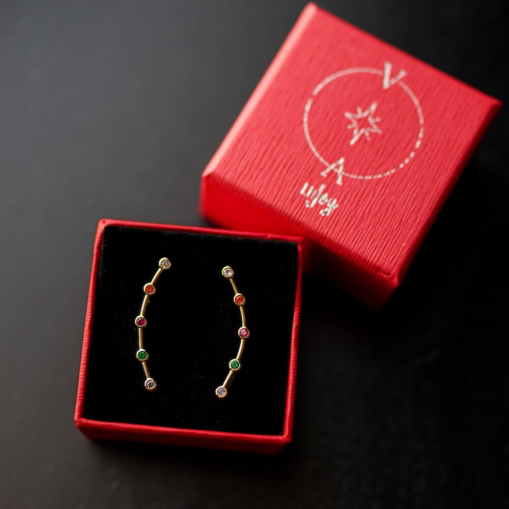 Red Queen Mare Barrow Crawler Earrings sold by LitJoy Crate