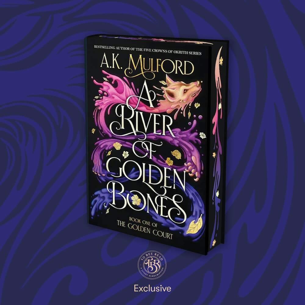 A River of Golden Bones book cover and page edges by LitJoy