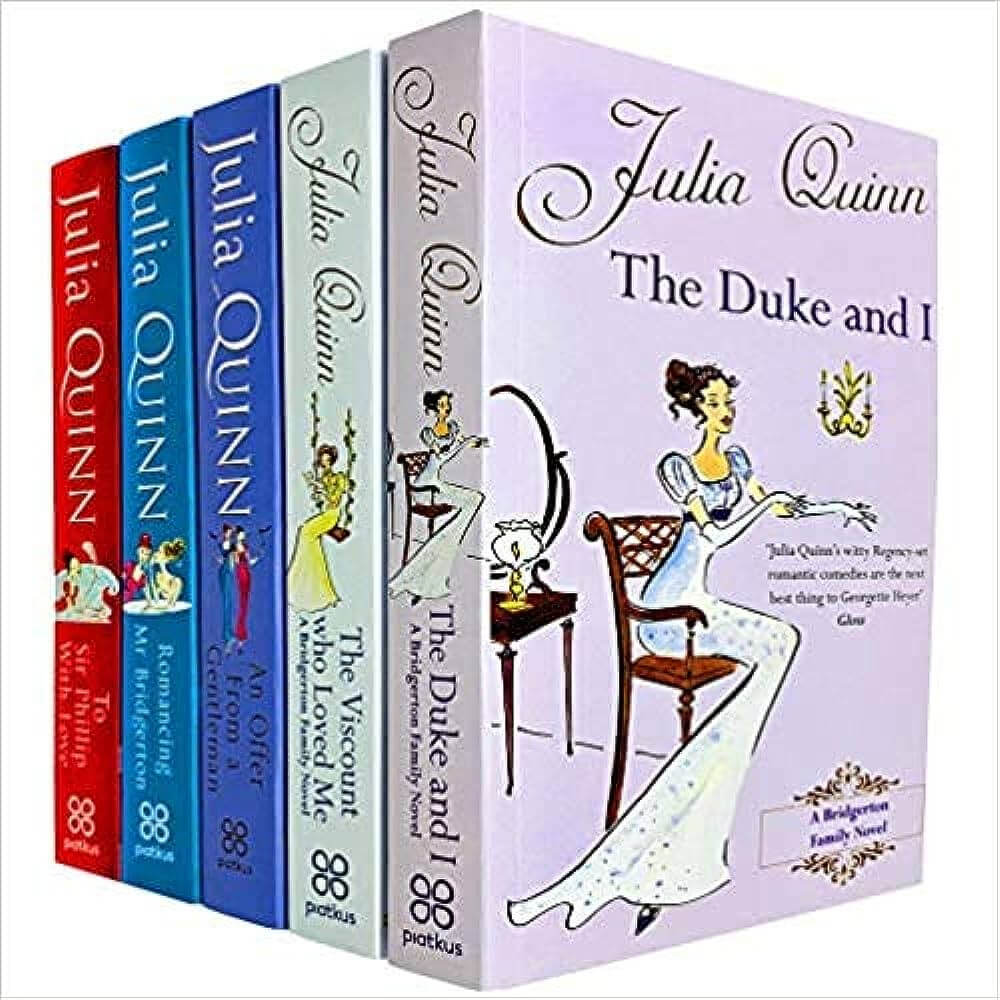 Bridgerton series by Julia Quinn book covers