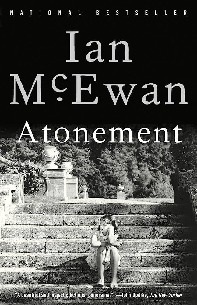 Atonement by Ian McEwan book cover for romance books turned movie