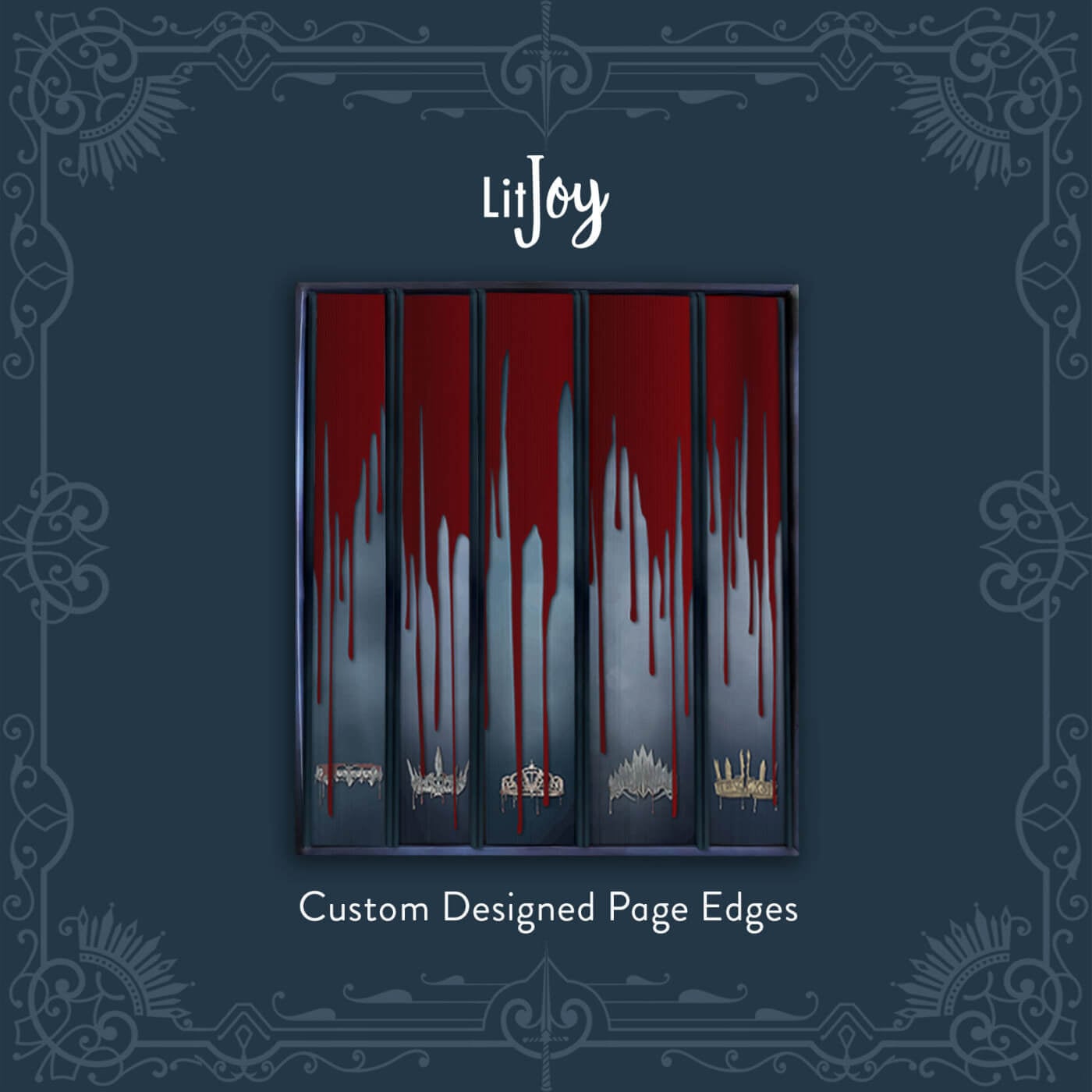 LitJoy's The Red Queen Special Edition Box Set custom page edges