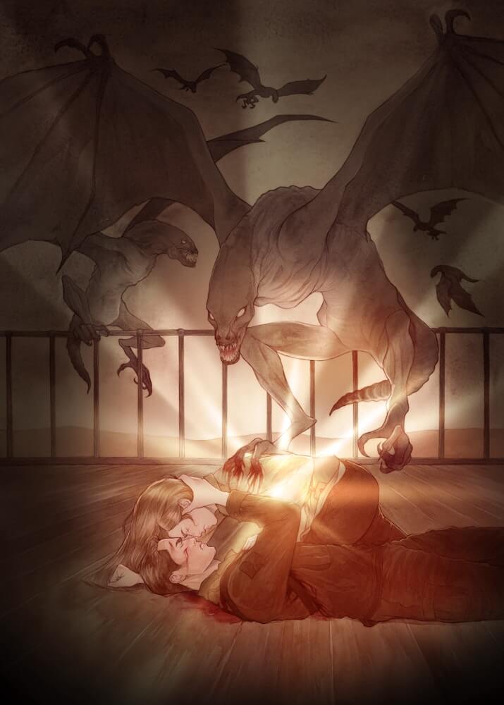 Shadow and Bone tip-in art; Shadow and Bone fanart by EK Blesher