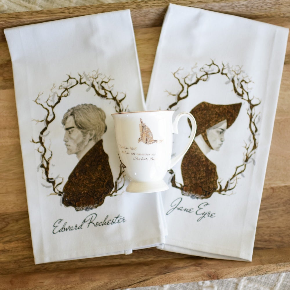 Jane Eyre Mug and Tea Towel Set sold by LitJoy