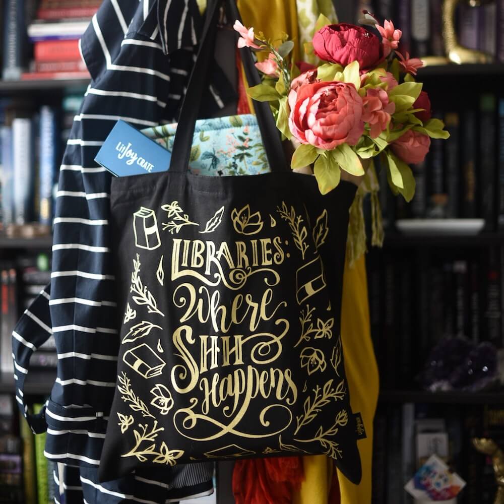 Where Shhhh Happens Book Tote sold by LitJoy