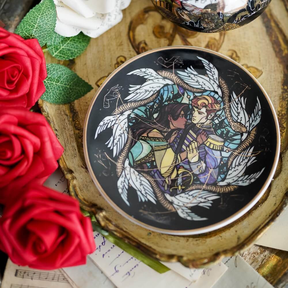 Serpent and Dove dessert plate sold by LitJoy Crate
