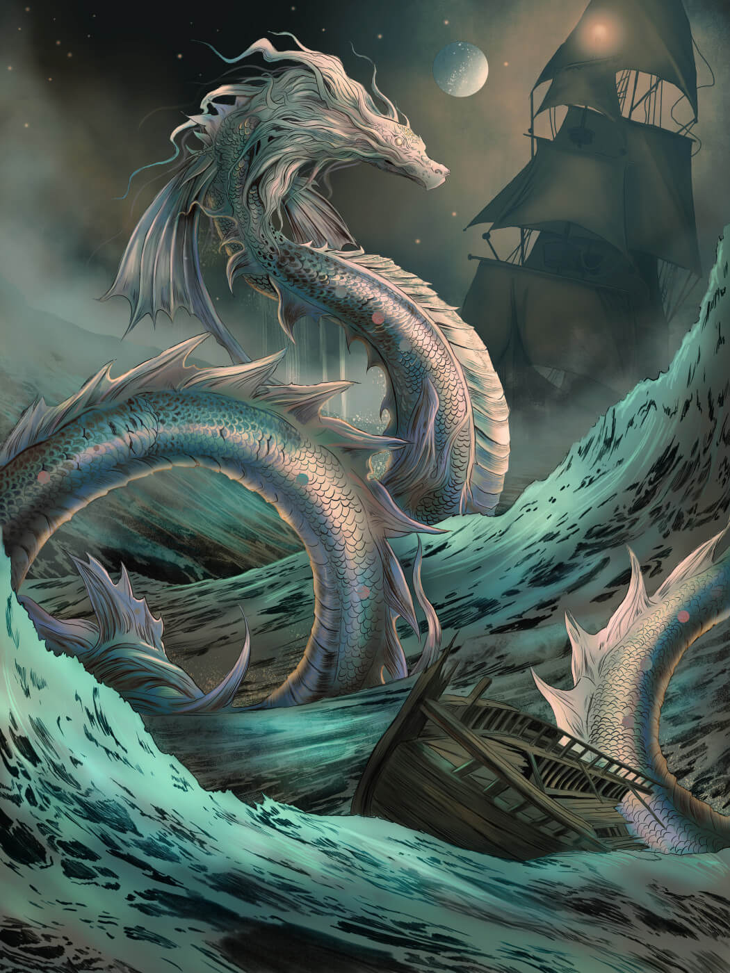 Shadow and Bone fan art, tip-in art for LitJoy's Shadow and Bone Annotated Special Edition Box Set