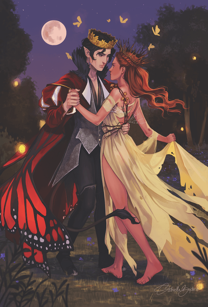 Tip-in art by @gabriella.bujdoso in The Wicked King from FOTA box set by LitJoy