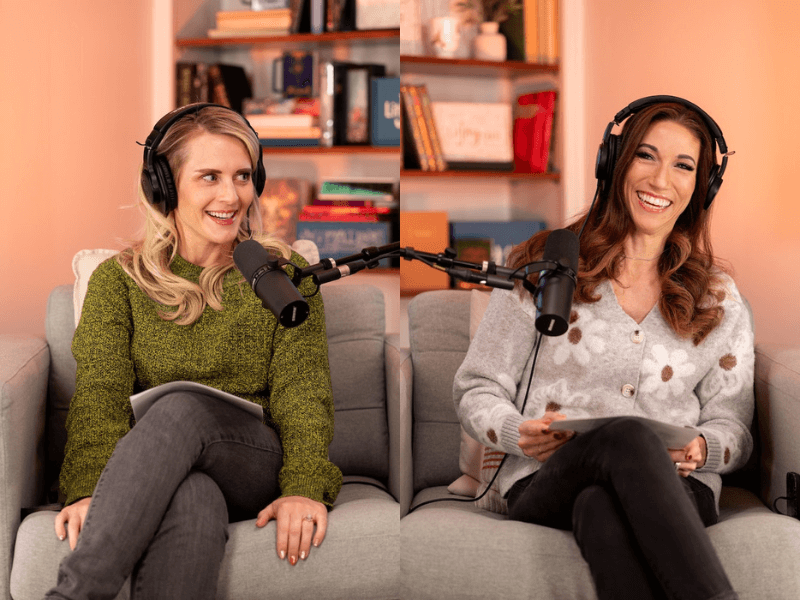 Alix and Kelly discussing book club books for deep conversations