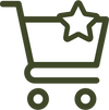 Shopping Cart with Star Icon