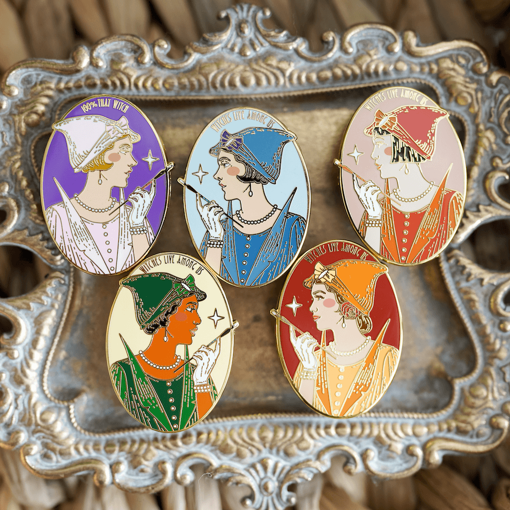 Worldwide Witch Enamel Pins sold by LitJoy Crate