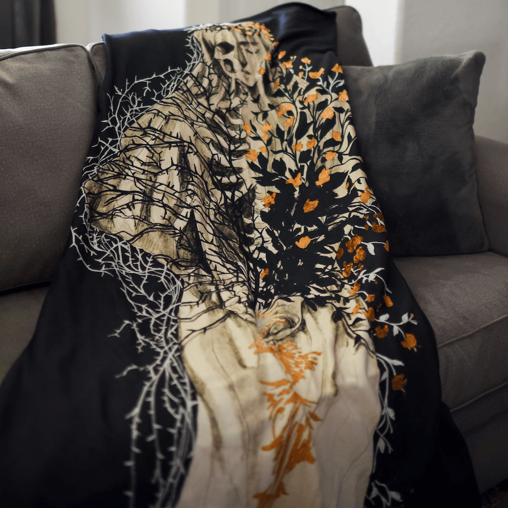 Wuthering Heights Skeleton Blanket sold by LitJoy