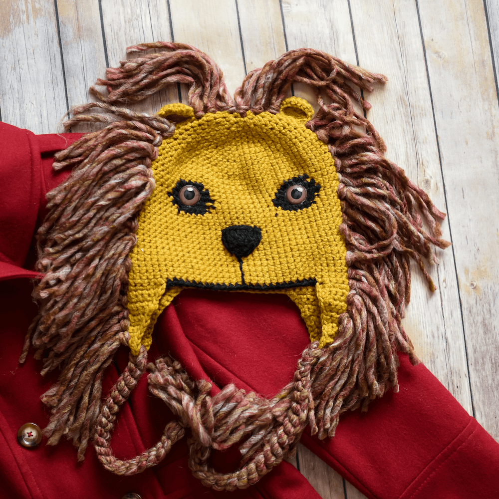 Knitted Lion Hat sold by LitJoy
