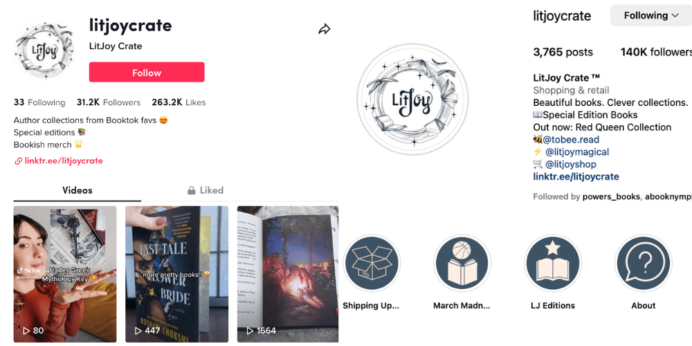 LitJoy Crate BookTok and Bookstagram