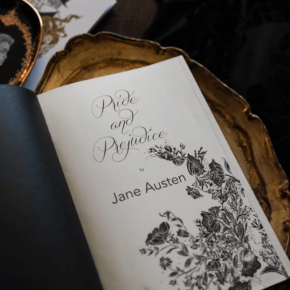 illustrated title page of LitJoy's Pride and Prejudice