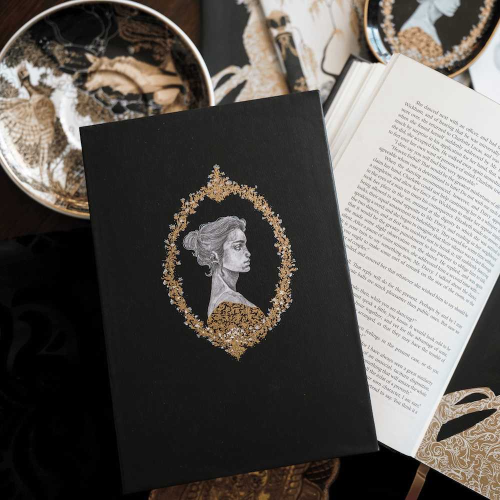 side-profile portrait of Elizabeth Bennet