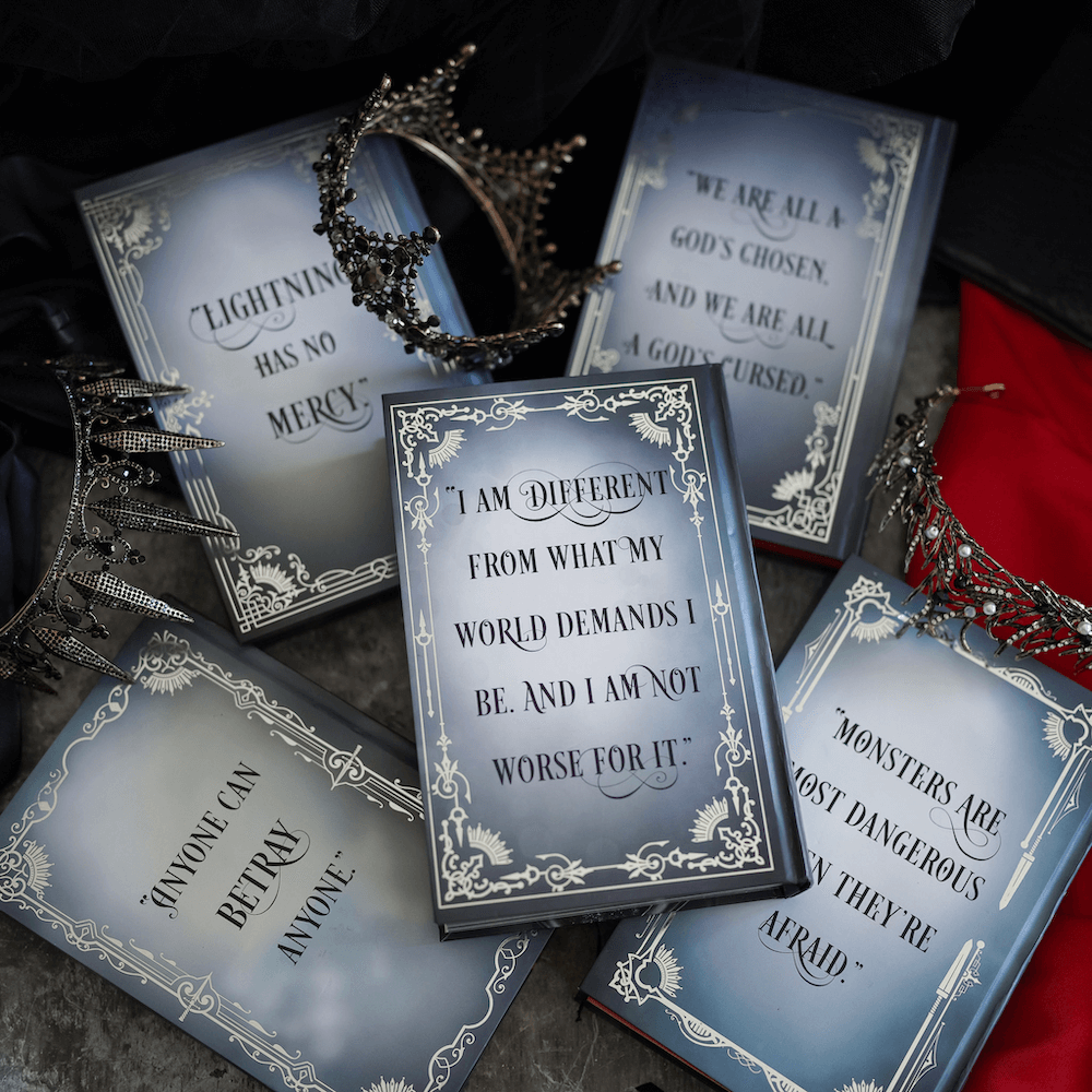 Back covers of The Red Queen Special Edition Box set sold by LitJoy Crate