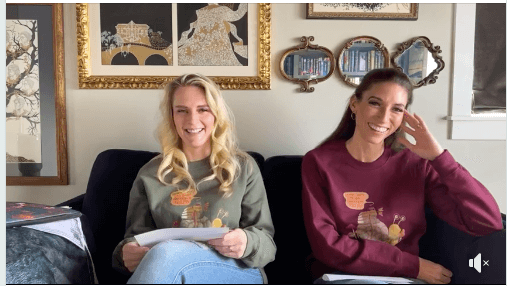 Alix & Kelly during a Lunacorn Facebook LIVE